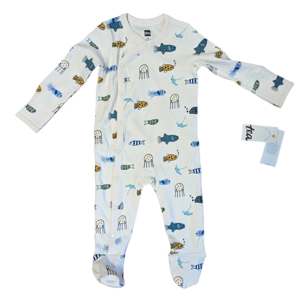 NWT Tea Collection fish under the sea outfit, 3-6 months